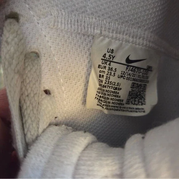 Nike BLAZER High Top Women/kids Sneakers NWD Sz 4.5y Retro Yellow Swoosh Mid 77 - Picture 8 of 8